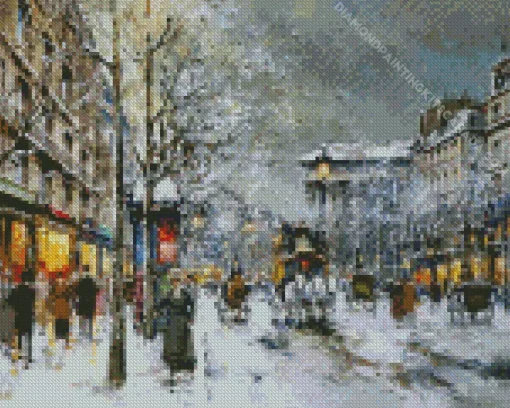 La Madeleine Sous La Neige Diamond Painting