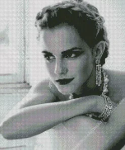 Monochrome Emma Watson Diamond Painting