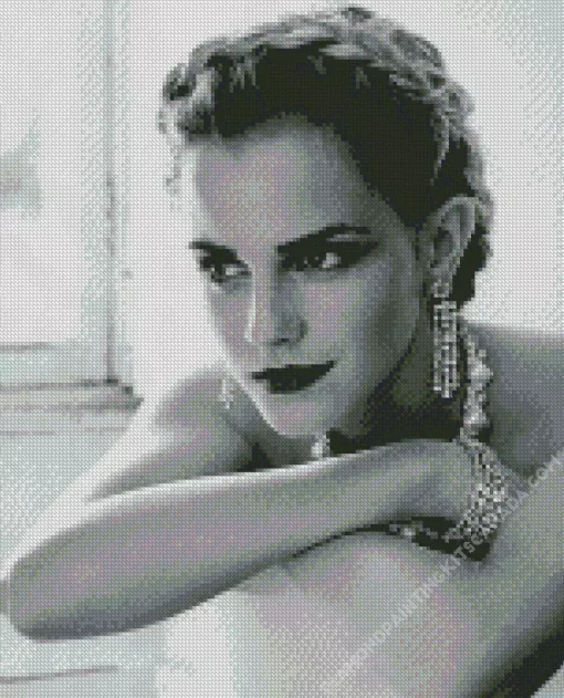 Monochrome Emma Watson Diamond Painting