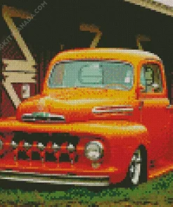 Orange Ford F1 Diamond Painting