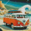 Orange Volkswagen Diamond Painting