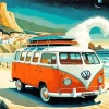 Orange Volkswagen Diamond Painting