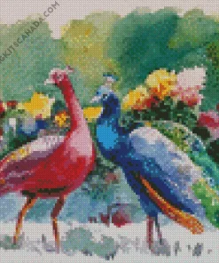 Peacock Couple Diamond Painting