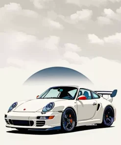 Porsche Illustration Diamond Painting