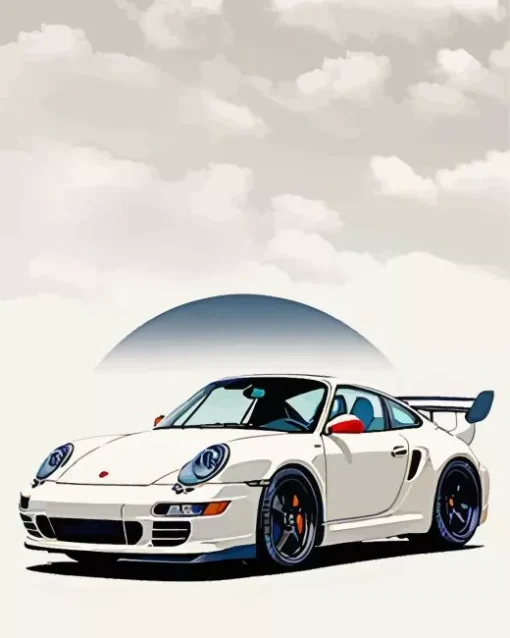 Porsche Illustration Diamond Painting