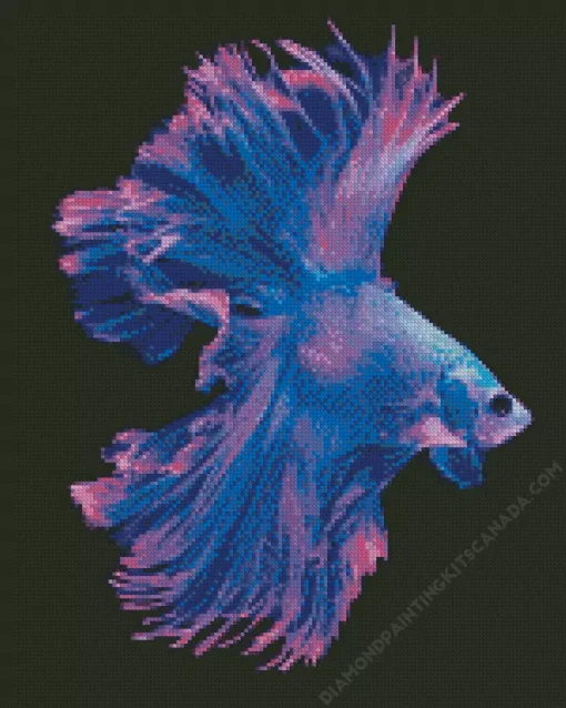 Purple Fish Diamond Painting