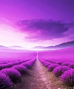 Purple Landscape Diamond Painting