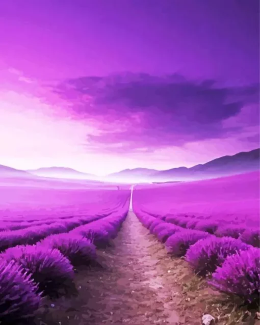 Purple Landscape Diamond Painting