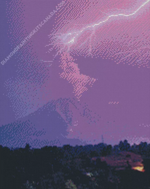 Purple Lightning Diamond Painting