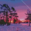 Purple Sunset Diamond Painting