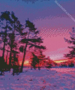 Purple Sunset Diamond Painting