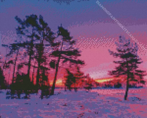 Purple Sunset Diamond Painting