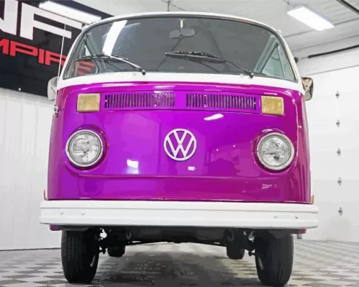 Purple Volkswagen Bus Diamond Painting