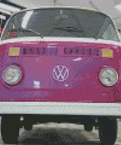 Purple Volkswagen Bus Diamond Painting