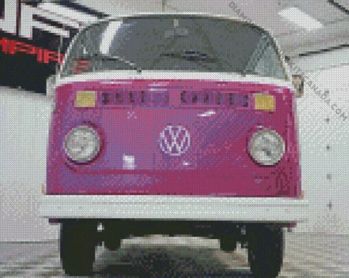 Purple Volkswagen Bus Diamond Painting