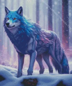 Purple Wolf Diamond Painting