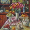 Ranunculus And Pears Olley Diamond Painting