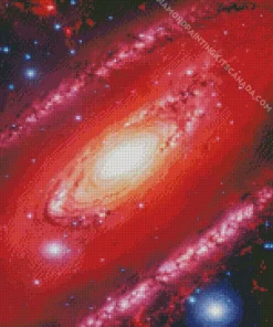 Red And Black Galaxy Diamond Painting