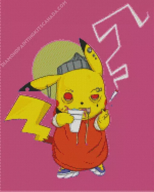 Smoking Pikachu Diamond Painting