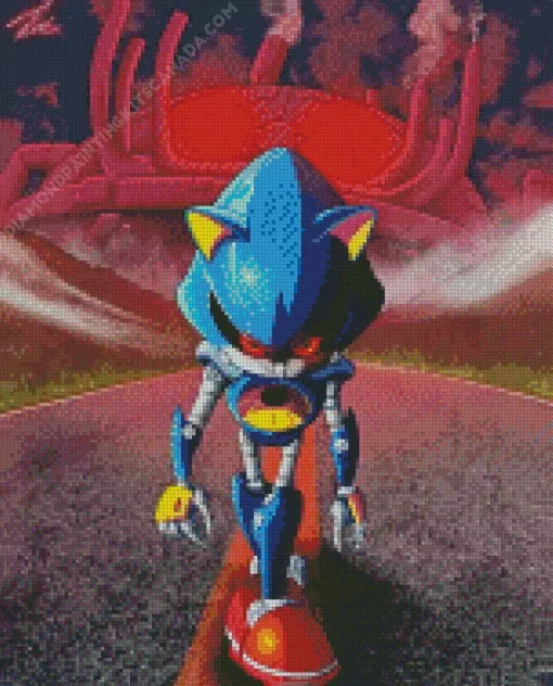 Sonic With Red Eyes Diamond Painting