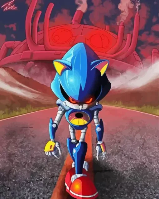 Sonic With Red Eyes Diamond Painting