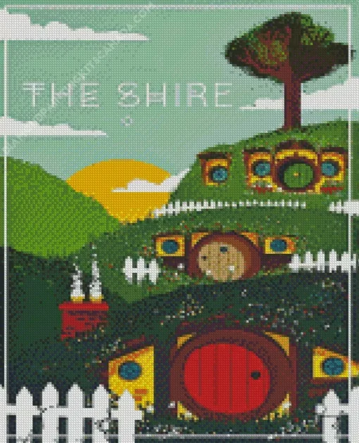 The Shire Travel Poster Diamond Painting