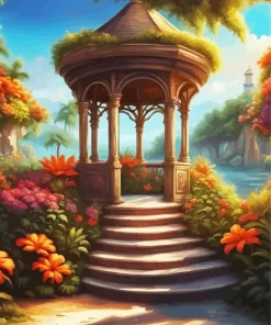 Tropical Gazebo Diamond Painting