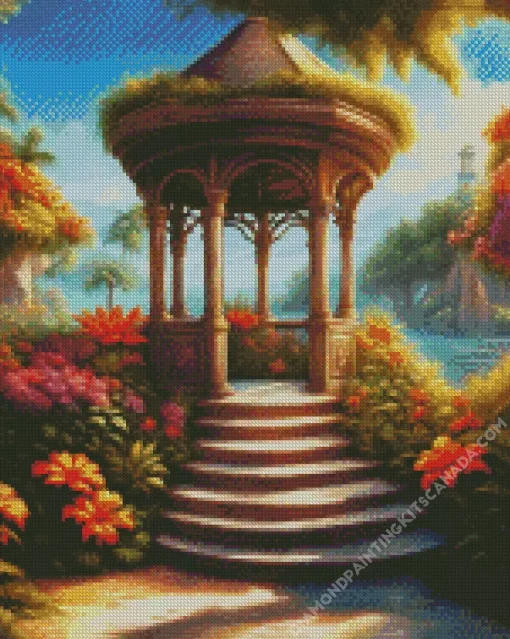 Tropical Gazebo Diamond Painting