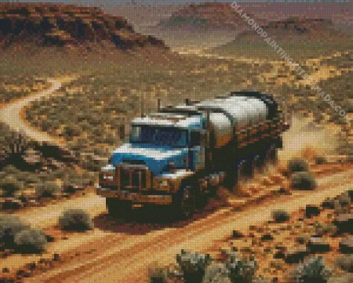 Truck In The Desert Diamond Painting