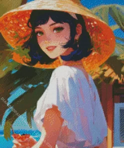 Vietnamese Girl Diamond Painting