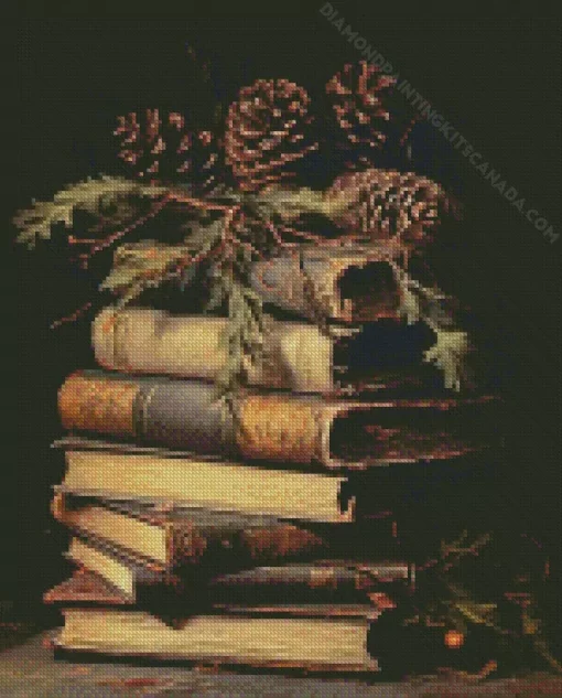 Vintage Books Diamond Painting