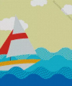 Animation Boat Diamond Painting