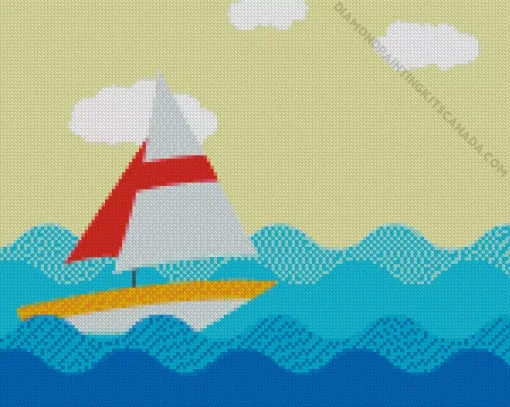 Animation Boat Diamond Painting