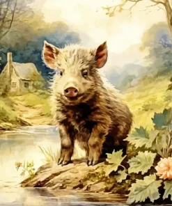 Boar Baby Diamond Painting