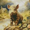 Boar Baby Diamond Painting