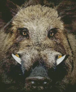 Boar Face Diamond Painting