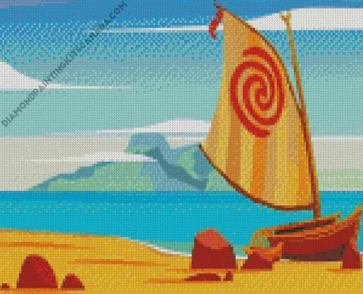 Moana Boat Diamond Painting