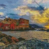 Sunrise Over Boccadasse Diamond Painting