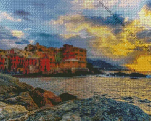 Sunrise Over Boccadasse Diamond Painting