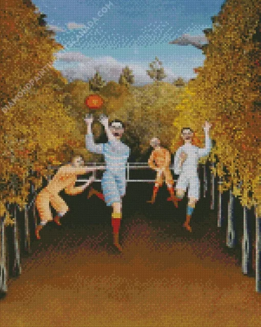 The Football Players by Henri Rousseau Diamond Painting