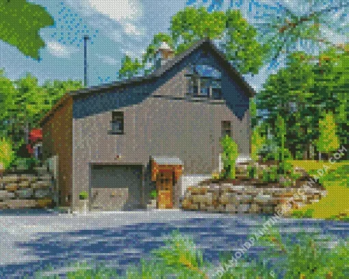 Black Barn Diamond Painting