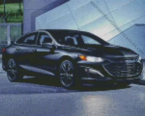 Black Chevy Malibu Diamond Painting