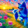 Blue Dog Diamond Painting