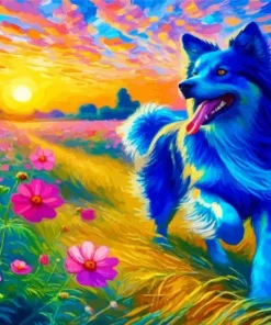 Blue Dog Diamond Painting