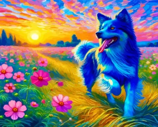 Blue Dog Diamond Painting