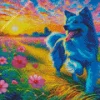 Blue Dog Diamond Painting