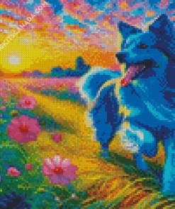 Blue Dog Diamond Painting