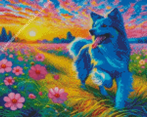 Blue Dog Diamond Painting