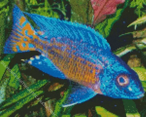 Blue Tropical Fish Diamond Painting