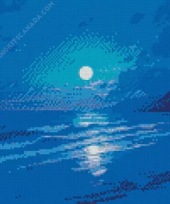 Blue Twilight Beach Diamond Painting